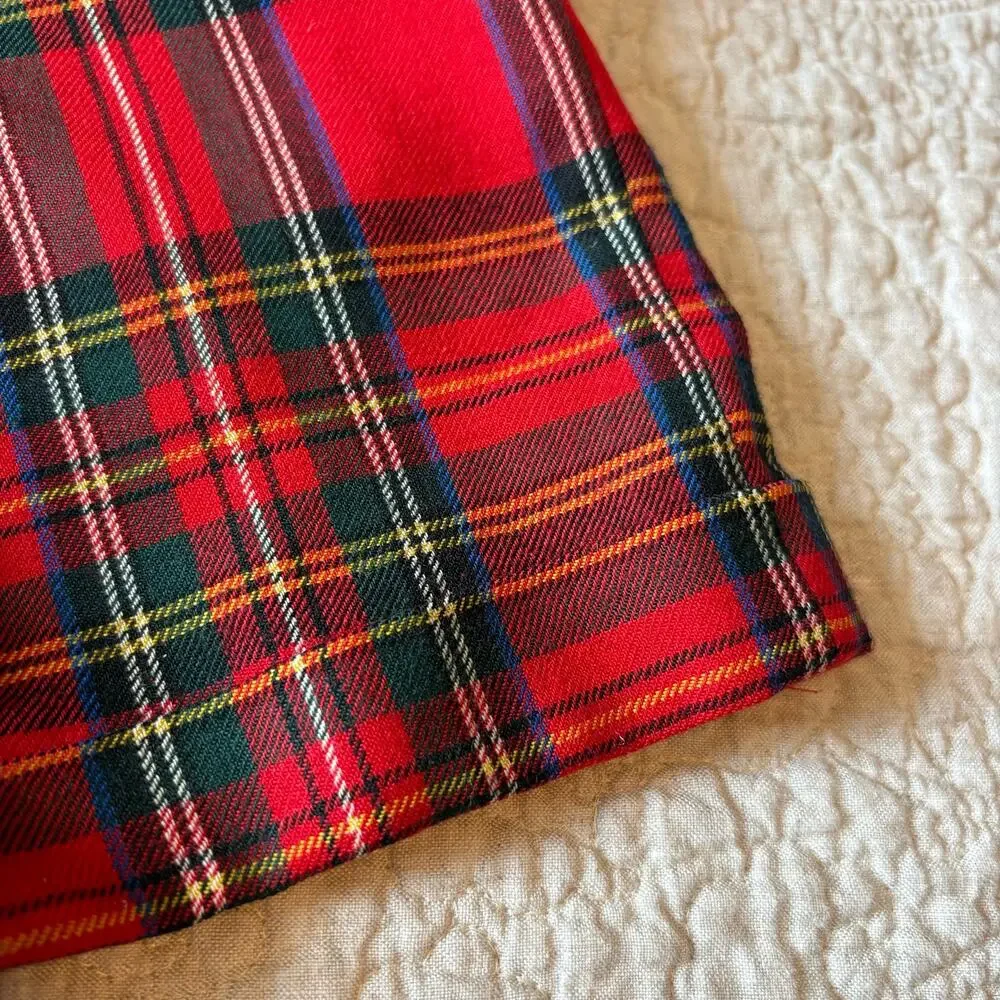 Ralph Lauren Plaid Suspender Bib Front Shorts Toddler Boy's Size 18-24 months